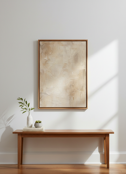Abstract Neutral Texture Art Print | Minimalist Beige Gray Wall Decor | Modern Poster