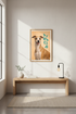 Minimalist Dog Wall Art Print | Pet Lover Decor | Modern Japandi Poster | Framed Animal Artwork | Ready to Hang Gift