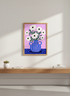 Abstract Floral Vase Art | Vibrant Modern Flowers Print, Nursery Decor