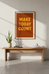 Retro Inspirational Text Art Print | Office Wall Decor | Motivational Quote Framed Poster | &