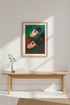 Abstract Loafer Shoes Wall Art Print | Eclectic Living Room Decor | Mid-Century Modern Framed Poster
