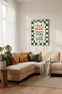Kind Heart Brave Mind Wild Soul | Retro Checkered Poster, Boho Nursery Decor