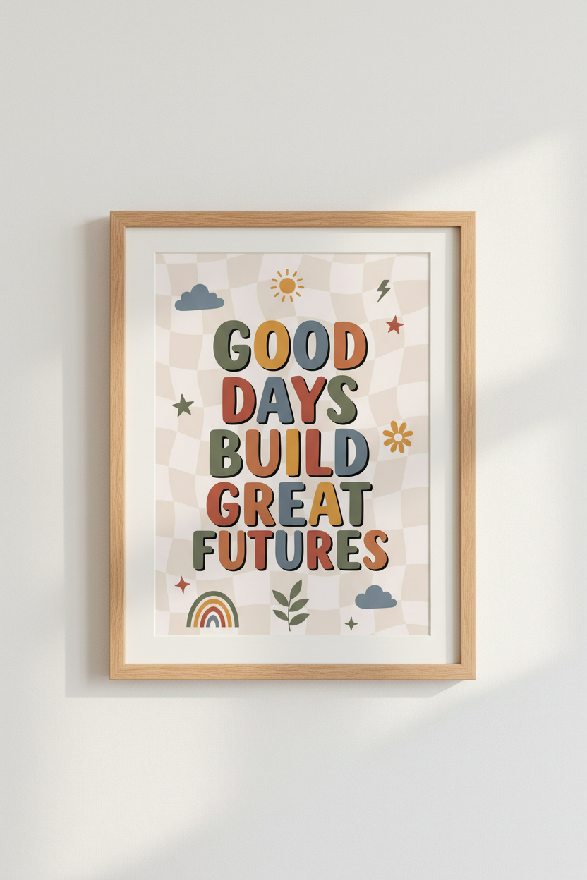 Retro Quote Wall Art Print | Muted Earth Tone Decor | Motivational Poster