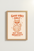 Minimal Disco Cat Wall Art Print | Living Room Decor | Whimsical Poster