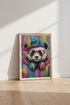 Chill Panda Street Art | Colorful Graffiti Animal Poster, Modern Gaming Room Decor