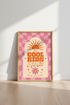 Cool Kids Club Wall Art | Retro Pink & Orange Nursery Decor | Groovy Poster