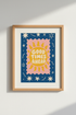 Sunburst Wall Art Print | Living Room Decor | Retro Poster