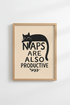 Black Cat Wall Art Print | Funny Cat Quote Poster, Bedroom or Office Decor