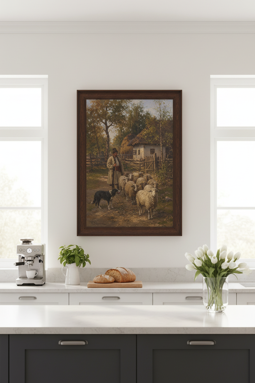 Pastoral Wall Art | Rustic Earth Tones, Living Room Decor