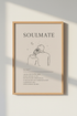 Soulmate Definition Art Print | Minimalist Line Art Poster | Romantic Bedroom Decor