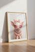 Piglet in Pink Sunglasses Wall Art | Nursery Decor | Cute Aesthetic Poster