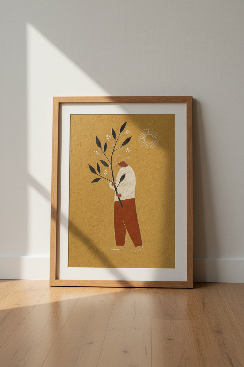 Boho Abstract Wall Art Print | Living Room Decor | Earthy Poster