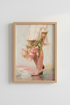 Pink Cowgirl Art Print | Western Boho Bedroom Decor | Pink Cowboy Boots Poster