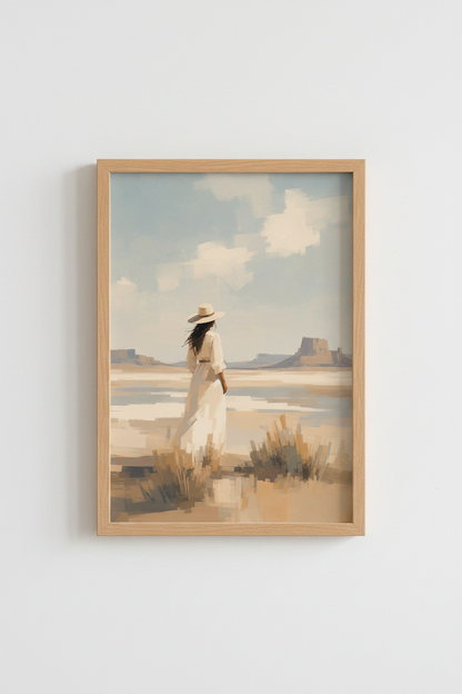 Western Desert Wall Art Print | Boho Southwestern Decor | Minimalist Poster