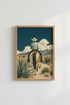Western Cowboy Print | Rustic Desert Landscape, Horseback Rider Wall Art