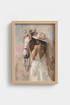 Western Horse Wall Art Print | Rustic Cowgirl Decor | Neutral Farmhouse Poster