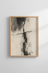 Dark Abstract Wall Art | Moody Monochrome Print, Modern Industrial Home Decor Poster