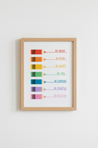 Motivational Wall Art Print | Living Room Decor | Colorful Poster