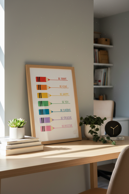 Motivational Wall Art Print | Living Room Decor | Colorful Poster