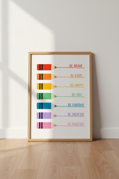 Motivational Wall Art Print | Living Room Decor | Colorful Poster