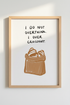 Funny Croissant Quote Wall Art | Kitchen Decor | Minimalist Foodie Poster Print