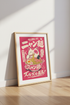Neko Ramen Cat Wall Art | Japanese Pink Foodie Poster, Kitchen & Dorm Decor