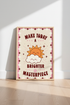Retro Sun Positive Quote Wall Art | Pink Nursery Decor | Dopamine Poster