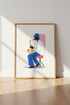 Jazz Saxophone Player Wall Art | Minimalist Music Poster | Mid Century Modern Decor
