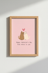 Cat Valentine Wall Art Print | Cute Pink Kitten Poster, Pet Lover Bedroom Decor
