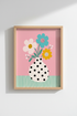 Danish Pastel Floral Art Print | Pink Flower Vase Decor | Scandi Aesthetic Poster