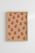 Minimalist Orange Pattern Wall Art | Kitchen Decor | Boho Citrus Poster