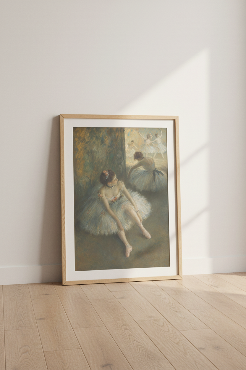 Impressionist Ballet Wall Art Print | Living Room Decor | Soft Pastel Poster