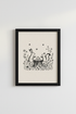 Rabbit Squirrel Tea Party Wall Art | Woodland Nursery Decor | Whimsical Sketch Poster