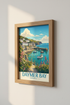 Daymer Bay Cornwall Travel Poster | Coastal Landscape Wall Art | Vibrant Seaside Decor