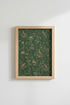 Chinoiserie wall art | Emerald green & gold, living room decor