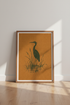 Heron Bird Wall Art | Rust Orange Nature Poster | Coastal Modern Decor Art