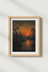 Moody Landscape Wall Art Print | Living Room Decor | Sunset Glow Poster