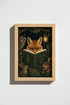Dark Academia Fox Art | Moody Forest Animal Print, Library & Home Office Decor