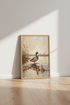 Mallard Duck Art Print | Rustic Wildlife Oil Painting | Farmhouse Lodge Decor