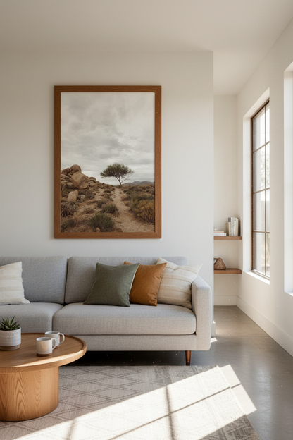 Desert Landscape Wall Art | Muted Earth Tone Photography, Minimalist Boho Decor