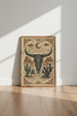 Western Bull Skull Wall Art | Desert Southwest Decor | Rustic Boho Poster