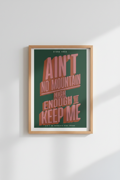 Diana Ross Soul Music Lyrics Wall Art | Retro Typography Poster | Living Room Decor