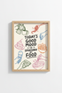 Foodie Wall Art | Vibrant Kitchen Decor, Playful Poster