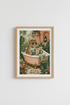 Leopard Bathroom Art Print | Maximalist Jungle Decor | Aesthetic Bath Poster