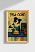 Funny Coffee Wall Art | Border Collie Dog Barista Poster, Cute Kitchen Decor