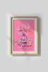 Pink Disco Ball Wall Art Print | Retro Floral Poster, Preppy Room Decor