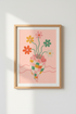 Danish Pastel Wall Art Print | Pastel Floral Shell Poster | Aesthetic Dorm Decor