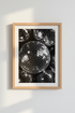 Disco Ball Wall Art | Retro Black and White Poster, Party Aesthetic Dorm Decor