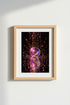 Retro Disco Ball Art Print | Pink & Gold Aesthetic | Vibrant Party Decor