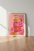 Let The Good Times Roll Retro Wall Art | Pink Disco Decor | Groovy Poster